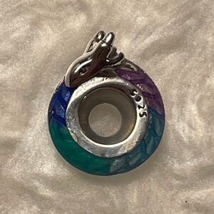 Charm Bracelet Stopper Dragon Sterling Silver